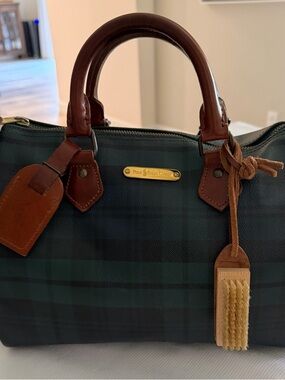 Vintage Polo Ralph Lauren Tartan /Blackwatch Plaid Boston Bag